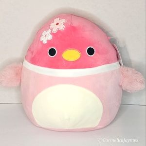 WON IN CLAW MACHINE SONJA 🐦 FTM Pink Duck w Flowers Original Squishmallow NWT